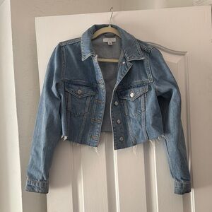 Top Shop Light Blue Cropped Jean Jacket